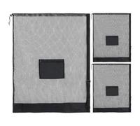 LIFKICH 3pcs Large Mesh Football Storage Bags with Drawstring Closure and Adjustable Shoulder Straps, Polyester Material, Reinforced Bottom, for Outdoor Games and Subways, Keeps Balls