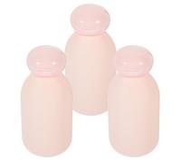 LIFKICH 3pcs Travel Shampoo Containers Refillable Toiletry Bottles 100ml Pe Material Easy Dispensing Pink Flip Cap Bottles Set for Travel and Daily Use