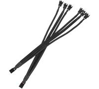 LIFKICH 4 Pin Pwm Fan Splitter Cable Multi-use Adapter 1-to-3 Converter 2pcs Black Pvc Material for CPU and Computer Fans for Computer's Cooling System, for Gamers