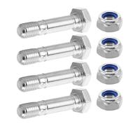 LIFKICH 4 Sets Snow Blower Shear Pins and Cotter Nut Set Heavy Duty Metal Replacement Parts for Snow Thrower Fast Replacement for Outdoor