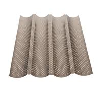 LIFKICH 4 Wave Slot Baguette Baking Tray Perforated Non-Stick French Bread Pan 13X15 Inch Bread Baking Mold