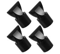LIFKICH 4pcs Black Hair Dryer Nozzle Set Narrow Abs Concentrator Attachments, Streamlined Inner Wall Design Maximising Efficiency, for Busy Salons and Salon Hairdresser Styling