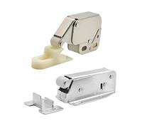 LIFKICH 4pcs Cold Rolled Steel Elephant Trunk Hook Locks for Cupboard Doors Push to Open Rebounding Cabinet Latches Suitable for Kitchen Wardrobe Furniture