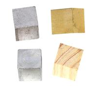 LIFKICH 4Pcs Density Measurement Blocks Set - Wood, Iron, Copper, Aluminum Cubes for Physics Teaching and Science Experiments in Secondary Education