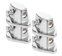 LIFKICH 4pcs Floor Tom Leg Clamp Mount Brackets for Bass Drum and Floor Tom Drums with Screws Quick Assembly Hardware for Recording Studios and Small Stages