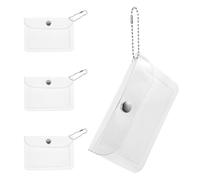 LIFKICH 4pcs Mini Coin Purse Set Lightweight Portable PVC Small Change Pouches for Women Students and Office Workers for Traveling and Everyday Use