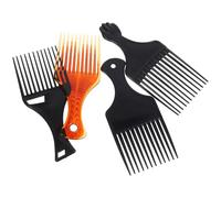 LIFKICH 4Pcs Plastic Hair Styling Comb for Men Wide Tooth Handheld Hair Pick for Adults