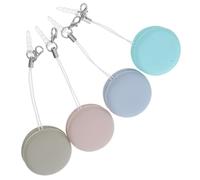 LIFKICH 4pcs Portable Macaron Screen Cleaner Cloths for Mobile Phone and Laptop Screens, Keychain Design with Microfiber, Suitable for Cameras and Glasses, Assorted Pink Blue Mint Green