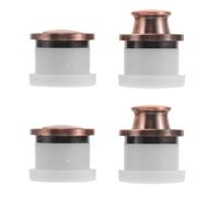 LIFKICH 4pcs Recessed Concealed Pull Handles for Cabinet Doors, Invisible Round Built-in Finger Pulls with Spring-Loaded Mechanism, Zinc Alloy and Plastic, for Bedroom Dressers and Small