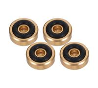 LIFKICH 4pcs Speaker Stand Replacement Feet Pads for Bookshelf Speaker and Subwoofer, Aluminium Alloy Shock-absorbing Anti Vibration Non-slip Foot Pads, for Studios and Home Theaters,