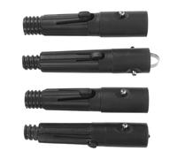 LIFKICH 4pcs Telescopic Mop Pole Threaded Tips with Spring Clips, Plastic and Iron Extension Pole Accessories for Household Cleaning Tools, Preventing Loosening and Enhancing Reach