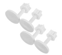 LIFKICH 4pcs Toilet Seat Bolt Kit Replacement Toilet Seat Hinge Fitting Pp White