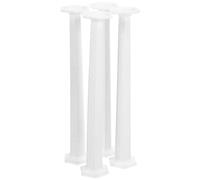 LIFKICH 4pcs White Mini Roman Pillar Photo Prop Made of Sturdy Ps Material, Creative Column Design for Home and Micro Landscape Decor, Not Easy to Break Decorative Statue