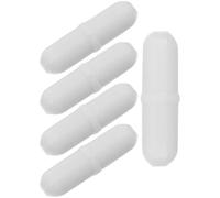LIFKICH 5 Pcs Ptfe Magnetic Stirrer Bar Rod for Laboratory Use with Excellent Performance and Smooth Rotation, White Magnetic Stirring Rod for Scientific Research and Experiment
