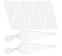 LIFKICH 50Pcs Masonry Mortar Grout Bags Tear-resistant Cement Piping Tool with Cuttable Tip Large Capacity for Tile Grouting and Brickwork Repointing