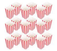 LIFKICH 50pcs Paper Popcorn Tubs Popcorn Boxes for Party with Charming Design Versatile Use Assorted Color for Carnival-themed Event
