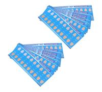 LIFKICH 50pcs Tooth Shades Chart Paper Cards for Colour Contrast and Tracking Effect, Small Lightweight Teeth Shade Guide for Personal and Professional Use Random Color