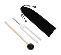 LIFKICH 528hz Chakra Tuning Fork Set with Creative Design for Healing and Guitar Tuning Aluminium Alloy Material Silver Colour, for Musical Instrument Accessories and Yoga Sound Therapy