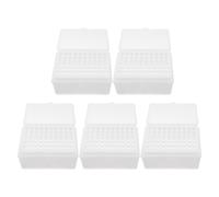 LIFKICH 5pcs Plastic Pipette Tips Storage Box for 200ul Pipettor, Laboratory Pipette Tip Organizer with 96-well Holder, White Plastic Material for Research Facilities and Education Labs