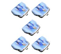 LIFKICH 5pcs Prayer Small Coin Purse Rosary Storage Pouch Pu Metal Waterproof Compact Design for Women Travel Easter Celebrations Virgin Mary Pattern