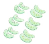 LIFKICH 6 Pairs Reusable Cooling Eye Gel Pads Ice Packs under Eye Cold Compress and Post Makeup Care, Green Fruit Cucumber, Gel Ice Patches for Men and Women