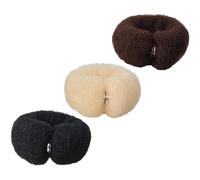 LIFKICH 6pcs Hair Donut Bun Maker Hair Styling Tool Elastic Comfortable Nylon Wire Black for Evening and Wedding