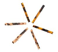 LIFKICH 6pcs Leopard Print Acetate Hair Clips Non-slip Billed Barrettes for Women Strong Hold Styling Tools for All Hair Types for Daily and Special Occasions