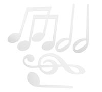 LIFKICH 6pcs Musical Note Wall Sticker Home Notes Stickers Stereo s 3D Decoration Wall Decal Decoration Music Photo Frame Clamp Hardware Wall-Mounted Hardware Acrylic Silver