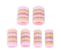 LIFKICH 6pcs Pink Plastic Hair Rollers Curling Hair Stick Set for Women for Soft Volume and Air Bangs Styling