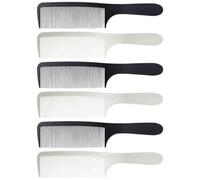 LIFKICH 6pcs Professional Barber Hair Comb for Men Curved Abs Material Comfortable to Use and Not Easy to Fade, Suitable for Beard and Mustache Grooming at Home the Go
