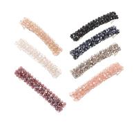 LIFKICH 7pcs Chunky Bead Hair Clips Crystal Hair Clips Decorative Handcrafted Accessories with Artificial Crystals and Metal for Women Elegant Chic Style Party Daily Use