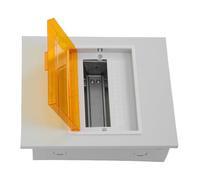 LIFKICH 8-Way Din Rail Distribution Box Window, Indoor Metal Base Electrical Power Distribution Protection Enclosure, Circuit Breaker Junction Box for Home and Industrial Use