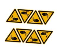 LIFKICH 8PCS Self Adhesive Pinch Hazard Warning Labels Clear Safety Decals for Industrial Equipment with Prominent Symbols Easy Application and High Visibility