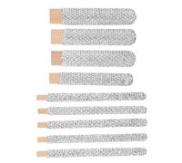 LIFKICH 9pcs Rhinestone Wooden Brush Handles Lightweight Replacement Grips for Makeup Brushes DIY Parts for Eye Shadow and Cosmetic Application Elegant Bridal Glamour Design