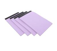 LIFKICH A5 Legal Notepads 4Pcs Tearable Wide Ruled Paper Pads for Reminder Notes and Daily Planning Purple Office Notebooks