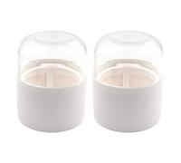 LIFKICH Beauty Egg Container 2Pcs Breathable Plastic Makeup Sponge Holder with Airflow Design for Convenient Makeup Supply Storage at Home or On-The-Go