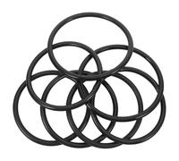 LIFKICH Black Rubber Rings Set for Crystal Singing Bowls 7pcs, Cushions with Wear Resistance for Sound Baths, Tibetan Singing Instrument, Yoga and Home Ritual