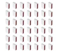 LIFKICH Blank Match Containers 50Pcs with Sliding Lid and Double Striker White Paper Match Storage Boxes for Wedding and Camping Use