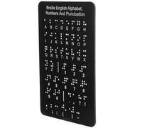LIFKICH Braille Alphabet Board Enhanced Tactile Design with Raised Dots and Numbers, Aluminum-Plastic Panel, Precise Character Placement Educational Braille Teaching Aid for Blind
