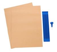 LIFKICH Braille Writing Board for Blind Users 27-Line 30-Cell Plastic Reusable Plate with Stylus Pen and 3 Practice Sheets Tactile Learning Tool for Visually Impaired