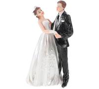 LIFKICH Cake Use Details Resin Bride with Intricate and Groom Topper Versatile for Decorating Synthetic Resin Material with European Elegance and Romantic Different Cakes and Settings