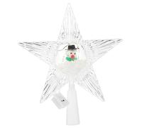 LIFKICH Christmas Tree Top Star Decorative Ornament Crystal Lights for Shopping Mall and Home Christmas Tree Decor for Accessory and Festive Lighting Random Style
