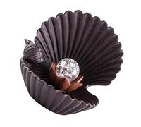 LIFKICH Clay Aromatherapy Furnace Decor with LED Light Backflow Incense Burner Handmade Shell-shaped Incense Holder with Button Battery Included for Office and Study