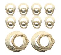 LIFKICH Clock Movement Parts Nut and Washer Set for Quartz Clock Repair 10 Pieces with Rubber Ring Accessories for Hobbyists