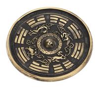 LIFKICH Copper Bagua Mirror Wall Decor Four Mythical Beasts, Evil Spirits Exorcism and Ward off Bad Luck Ornament for Home Decoration, Retro Style Delicate Artistic Details