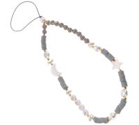 LIFKICH Cute Lightweight Polymer Clay and Acrylic Material Beaded Phone Lanyard Strap with Moon and Star Design for Outdoor Use as A Mobile Wrist Strap