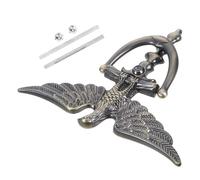 LIFKICH Eagle Head Door Security Knocker Zinc Alloy with Peephole for Front Door Indoor and Outdoor Use