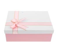 LIFKICH Elegant Cardboard Keepsake Box with Lid, Space-saving and Easy to Carry Box for Holiday Party Favors and Christmas Presents
