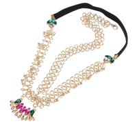 LIFKICH Elegant Golden Rhinestone Wedding Headband for Brides, Alloy Material with High Polished Finish and 8 Word Rhinestones, Hair Accessory for Party and Honeymoons