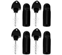 LIFKICH Flexible Beer Faucet Cleaning Brush Set with Rubber Tap Covers for Standard Beer Barrel Faucets Sturdy Plastic and Stainless Steel for Kegerator Use